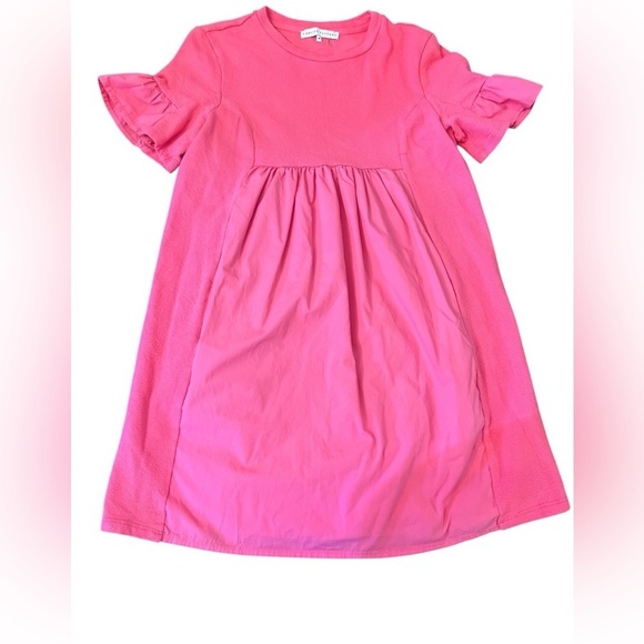English Factory Pink Shift Dress Size Medium M Casual Preppy Mini Short Sleeve - Picture 4 of 11